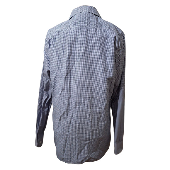 Steel & Jelly British Design Blue Gingham Men's Dress Shirt 15.5 neck - Picture 3 of 6